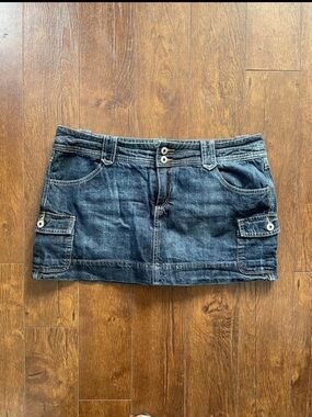 Plus Vintage Denim Skort Mini Skirt. Size 14.